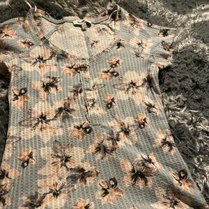 Floral Short Sleeve Women's Top